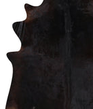 Solid Black Cowhide Rug #A10638
