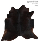 Solid Black Cowhide Rug #A10640