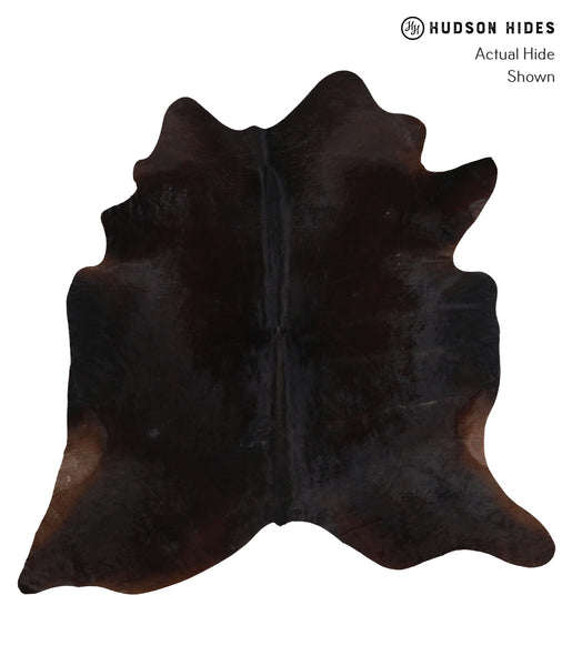 Solid Black Cowhide Rug #A10640