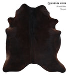 Solid Black Cowhide Rug #A10647