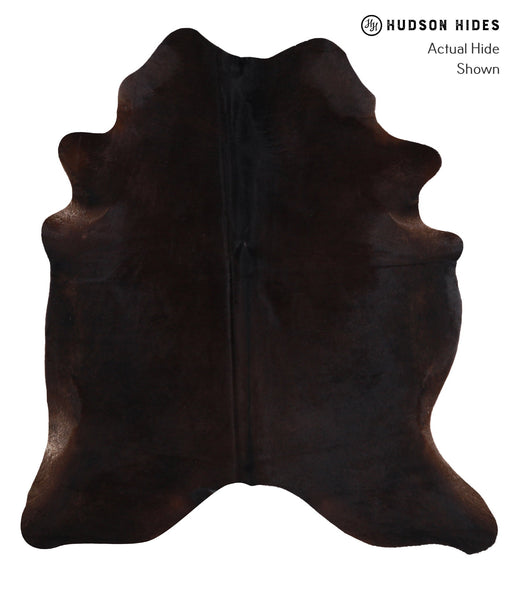 Solid Black Cowhide Rug #A10647