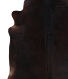 Solid Black Cowhide Rug #A10647