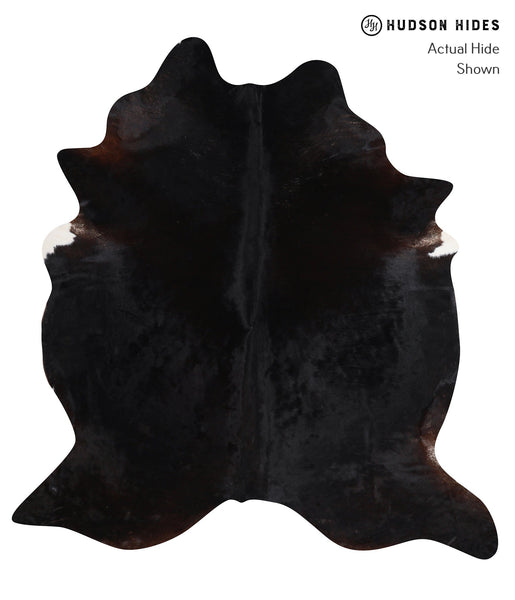 Solid Black Cowhide Rug #A10677