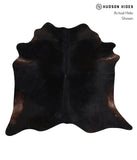 Solid Black Cowhide Rug #A10681
