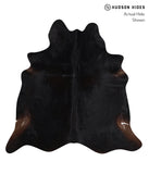 Solid Black Cowhide Rug #A10702