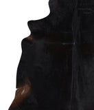 Solid Black Cowhide Rug #A10702