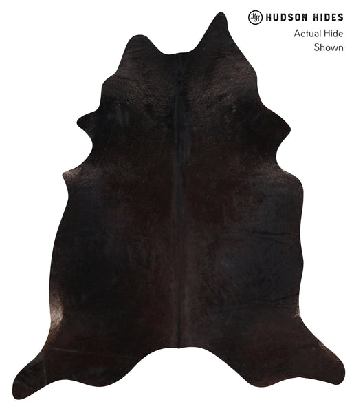 Solid Black Cowhide Rug #A10714