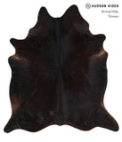 Solid Black Cowhide Rug #A10715