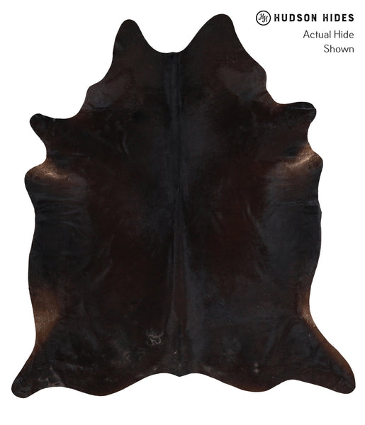 Solid Black Cowhide Rug #A10715