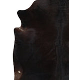 Solid Black Cowhide Rug #A10739