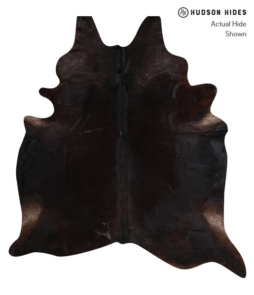 Solid Black Cowhide Rug #A10750