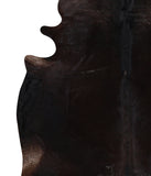 Solid Black Cowhide Rug #A10750