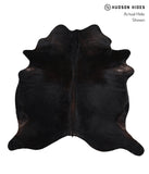 Solid Black Cowhide Rug #A10755