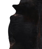 Solid Black Cowhide Rug #A10755