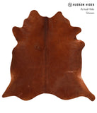 Solid Brown Cowhide Rug #A10765