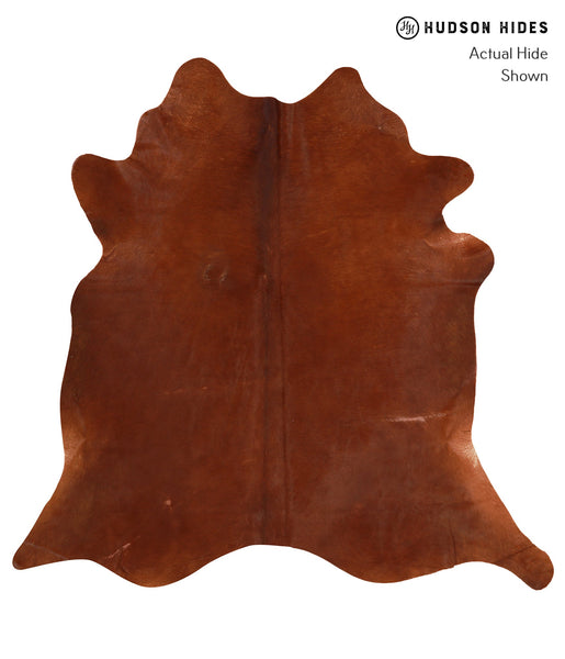 Solid Brown Cowhide Rug #A10765