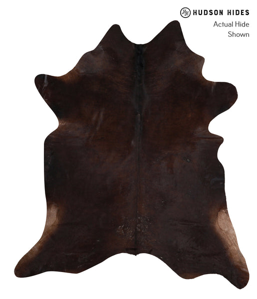 Solid Black Cowhide Rug #A10772