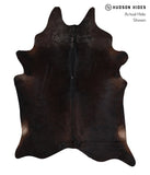 Solid Black Cowhide Rug #A10773