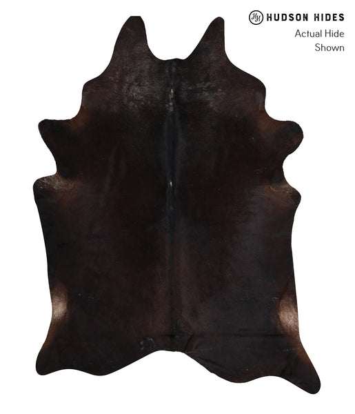 Solid Black Cowhide Rug #A10773