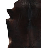 Solid Black Cowhide Rug #A10773