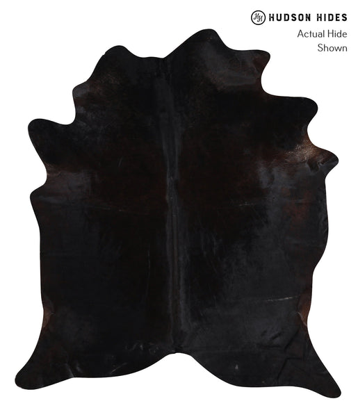 Solid Black Cowhide Rug #A10808