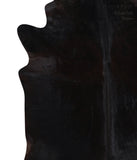 Solid Black Cowhide Rug #A10808