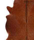 Solid Brown Cowhide Rug #A10815