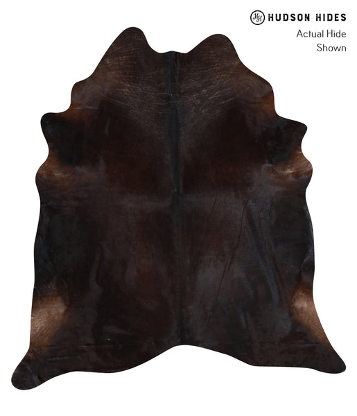 Solid Black Cowhide Rug #A10825