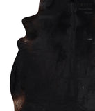 Solid Black Cowhide Rug #A10833