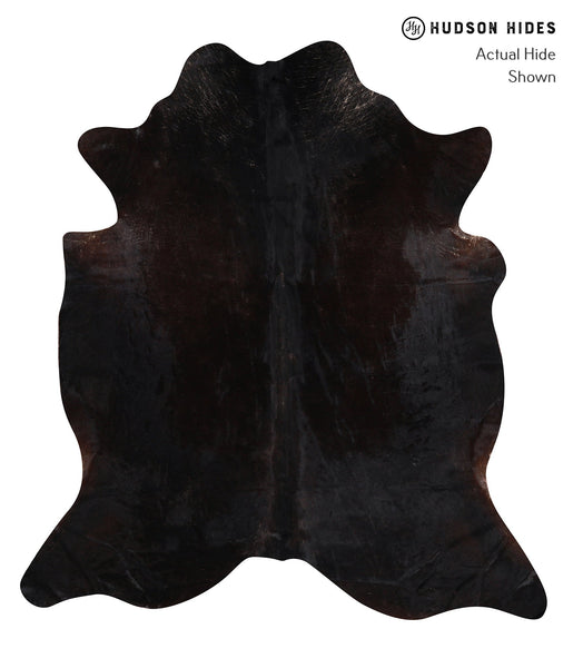 Solid Black Cowhide Rug #A10834