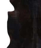 Solid Black Cowhide Rug #A10834