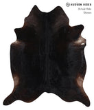 Solid Black Cowhide Rug #A10835