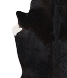 Solid Black Cowhide Rug #A10836