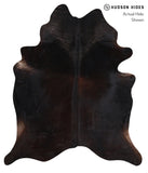 Solid Black Cowhide Rug #A10848