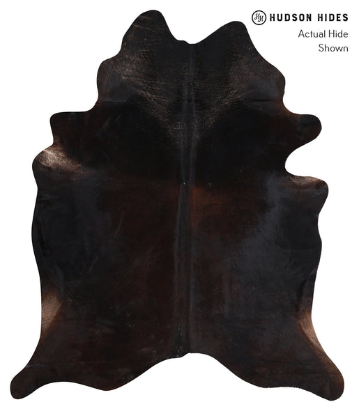 Solid Black Cowhide Rug #A10848