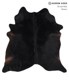Solid Black Cowhide Rug #A10849