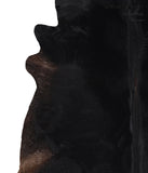 Solid Black Cowhide Rug #A10849