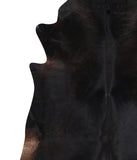 Solid Black Cowhide Rug #A10857