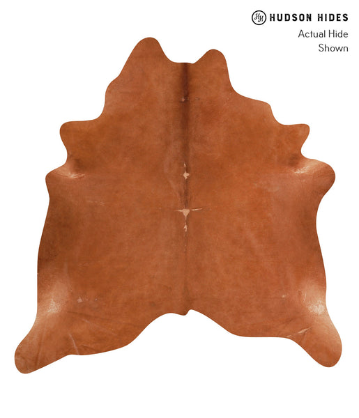 Solid Brown Cowhide Rug #A10859