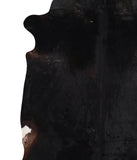 Solid Black Cowhide Rug #A10865