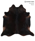Solid Black Cowhide Rug #A10872