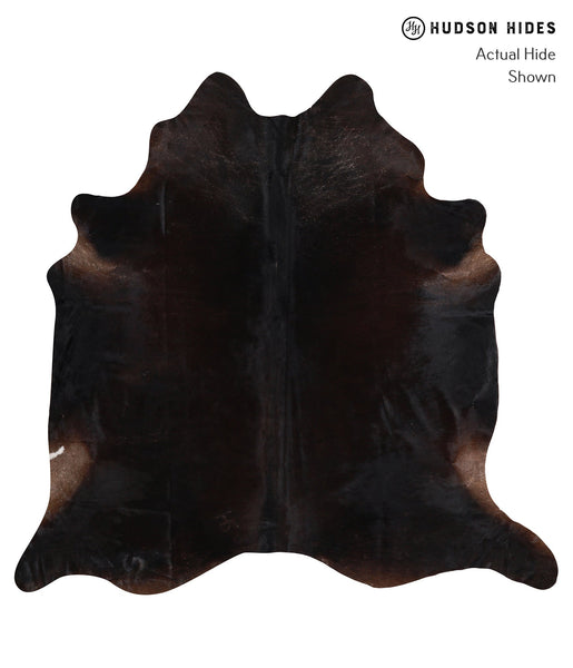 Solid Black Cowhide Rug #A10872