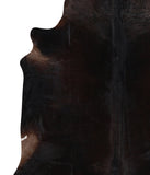 Solid Black Cowhide Rug #A10872