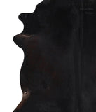 Solid Black Cowhide Rug #A10922