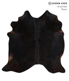 Solid Black Cowhide Rug #A10931