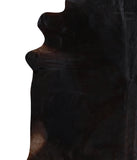 Solid Black Cowhide Rug #A10931