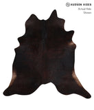 Solid Black Cowhide Rug #A10945