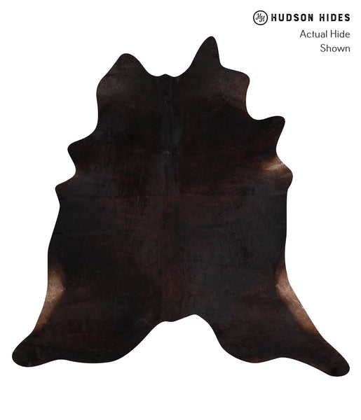 Solid Black Cowhide Rug #A10945
