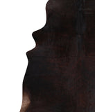 Solid Black Cowhide Rug #A10945