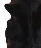 Solid Black Cowhide Rug #A10953